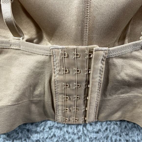 RENE ROFE BRA WOMENS LARGE BEIGE TAN 3 BANDEAUS SEAMLESS PUSH UP CONVERTIBLE NWT - Picture 6 of 7